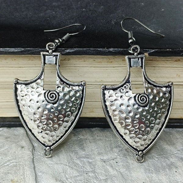 Shield Shaped Metal Danglers