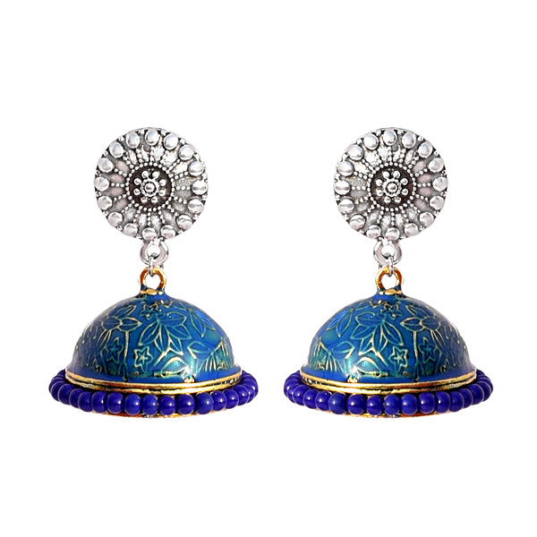 Buy Zeneme Gold-Plated Alloy Kundan And Pearls Studded Dome Shaped  Handcrafted Jhumka Earrings For Women Online at Best Prices in India -  JioMart.