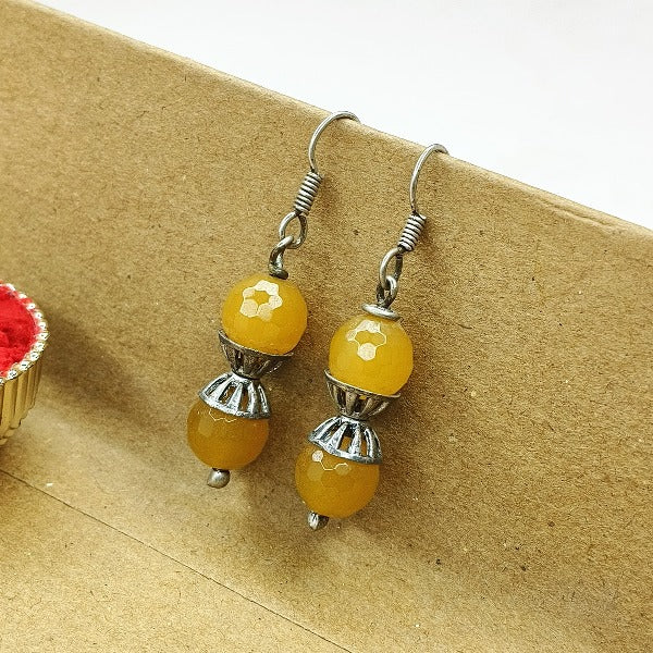 Orange drop earrings in German silver earring