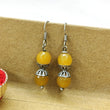 Orange drop earrings in German silver earring