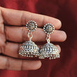 Oxidized Silver Plated Drop Earrings