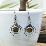 Spiral Design Drop Earrings