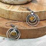 Spiral Design Drop Earrings