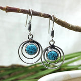 Spiral Design Drop Earrings