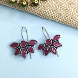 Flower Design  Kundan Dangle Earrings