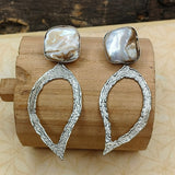 Hammered Leaf Earrings