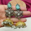 Dual Tone Beaded Jhumka