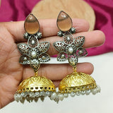 Dual Tone Beaded Jhumka