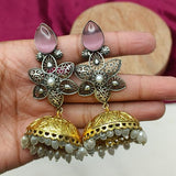 Dual Tone Beaded Jhumka