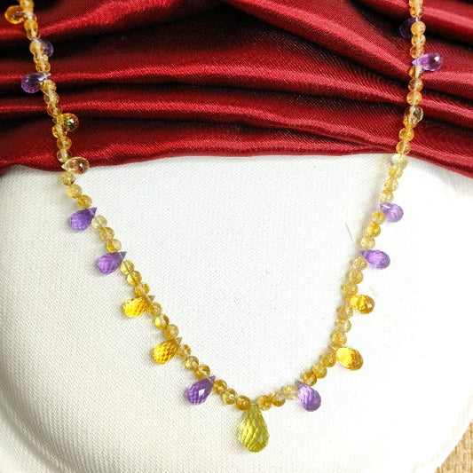 Multi Color Beaded Stone Necklace