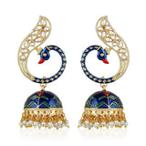 Blue Peacock Design Earring