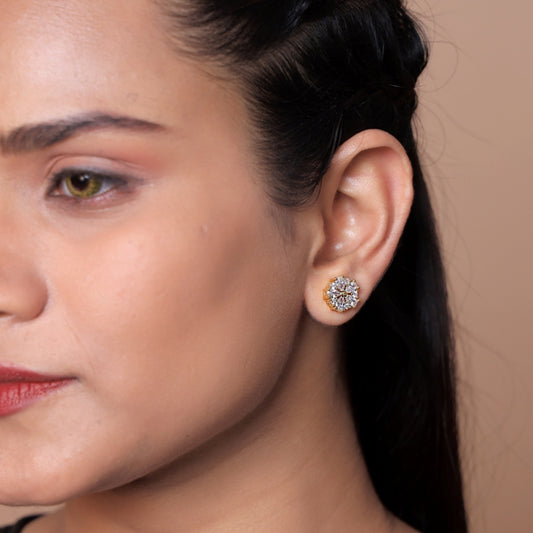 Jennifer Miller Jewelry Faux Diamond Stud Earrings - 2 Carats - White Gold  - 28 requests | Flip App