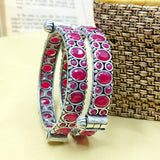 Pink Stone Kada Bangle