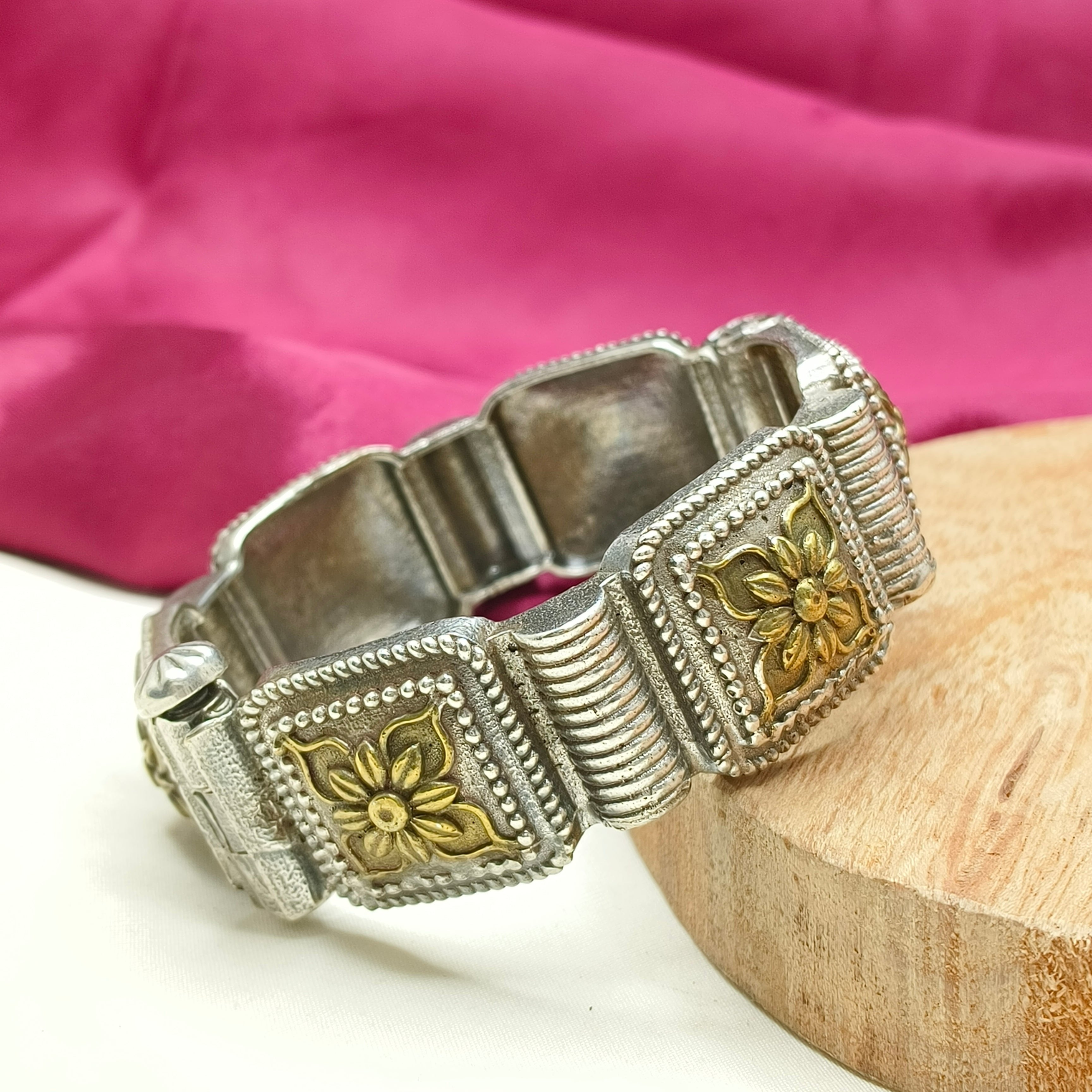 Dual Tone Trendy Kada Bangle - Single