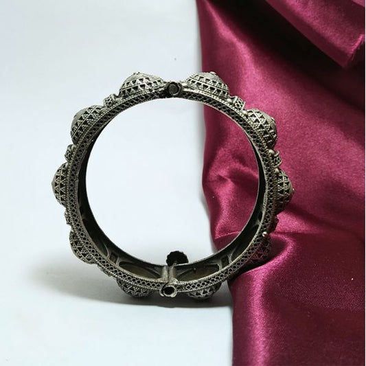 Classy Oxidized Openable Kada Bracelet For Women & Girls