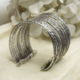 Boho Silver Cuff Bangle For Women & Girls