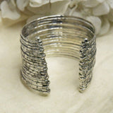 Boho Silver Cuff Bangle For Women & Girls