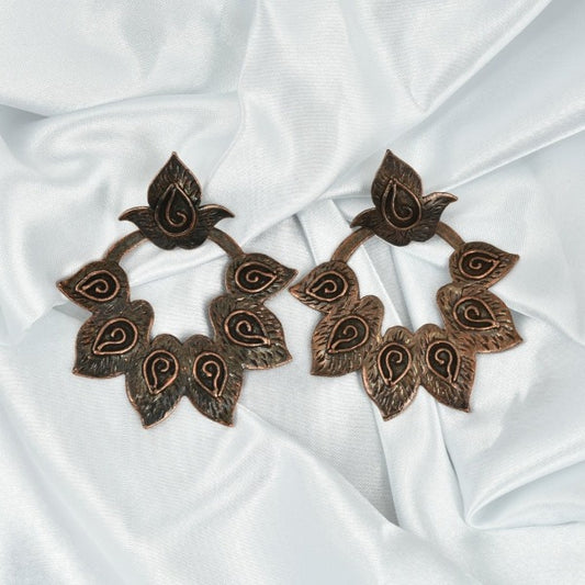 Copper Earrings With Stunning Engravings