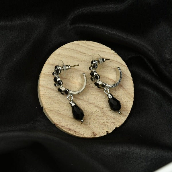 Black Stone Studded Earring