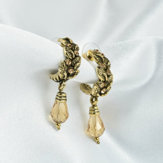 Golden drop earrings