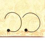 Black half hoop earrings