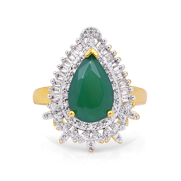 Fashion Ring With Pear Shape Stone