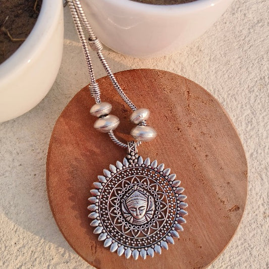 Devotee Design Oxidized Pendant Necklace