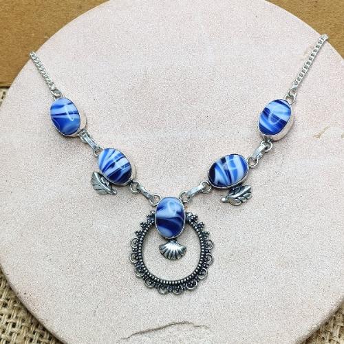 Blue Lace Agate Necklace