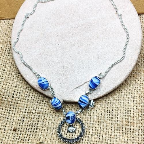 Blue Lace Agate Necklace