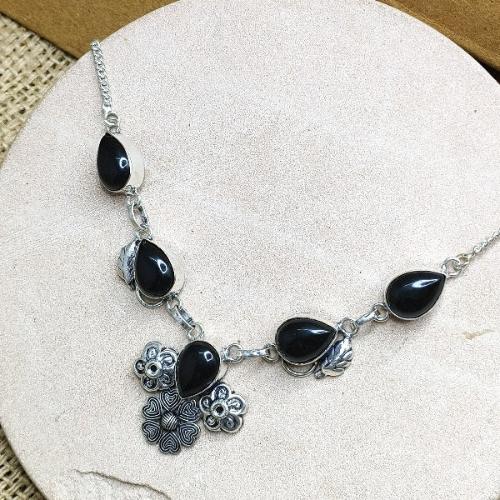 Black Onyx Chain Necklace