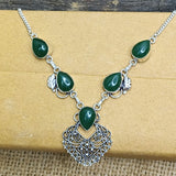 Green Onyx Chain Necklace