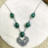 Green Onyx Chain Necklace