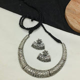 Oxidized Choker Hasli Necklace Set