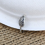 Textured Leaf Nose Pin
