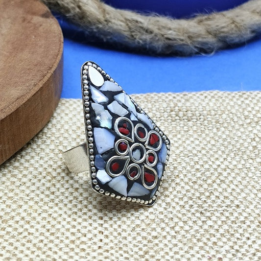 Trendy Clay Work Adjustable Ring