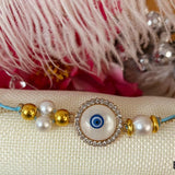 Pearl With Evil Eye Rakhi