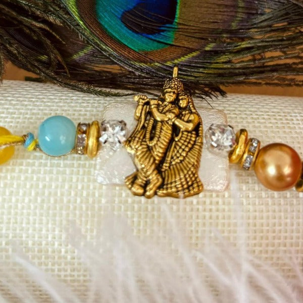 Radha Krishna Charm Handmade Rakhi