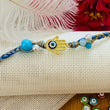 Gold Plated Hamsa & Evil Eye Rakhi