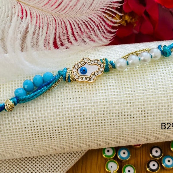 Symbolic Hamsa Hand & Evil Eye Rakhi