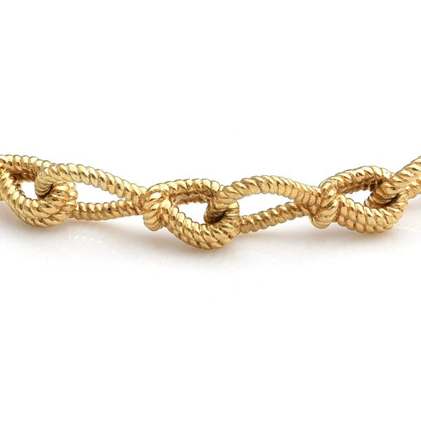 Gold Plated Rope Loop Chain Bracelet