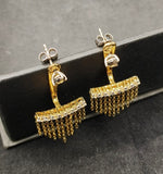 Collate Sterling Silver Vintage Cubic Zircon Two Way Chandelier Earrings