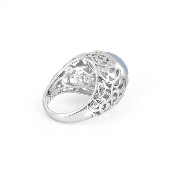 Ornate Ring with Light Blue Stone by Newbridge Silverware | Ladies Ring  with Light Blue Stone (R887B) - Duiske Glass Gift Shop