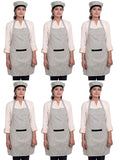 Multi-color Textured Unisex Kitchen Apron with Cap and Front Pocket