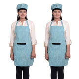 Unisex 100% Cotton Apron with Cap and Front Pocket