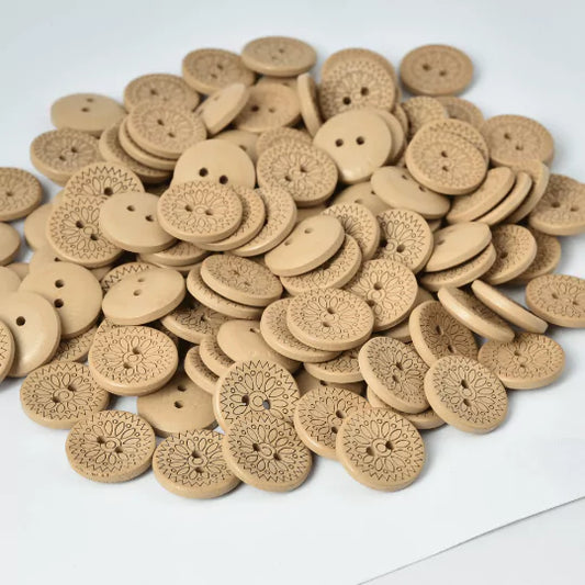 Classy Designed Wood Button