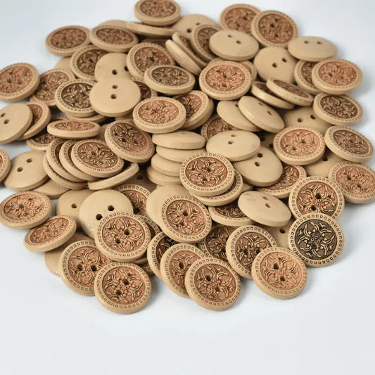 Vintage Designed Wood Button