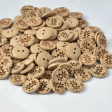 Light Brown Color Wood Button