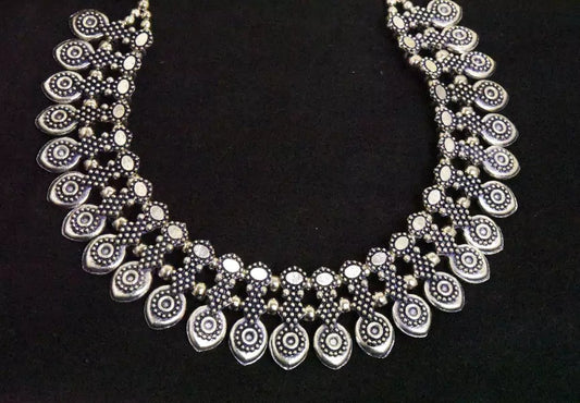 Indian Oxidized Necklace For Garba Night