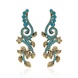 Long Victorian style golden earrings