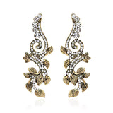 Long Victorian style golden earrings